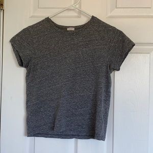 Gray Cropped Graphic t-shirt